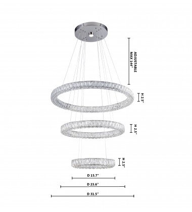  Cleary Crystal LED Lighting (KD16-3) - Bethel International