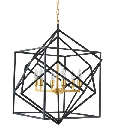  Black Iron Frame Ceiling Fixture (KJ03BLK) - Bethel International