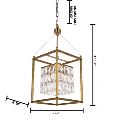 Antique Brass Chandelier (LA11AB-10) - Bethel International
