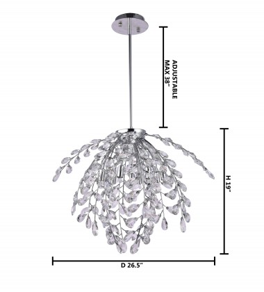  Chrome Finish Chandelier (LA21) - Bethel International