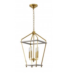 Antique Brass & Black Ceiling Fixture (LA23C12CO) - Bethel International