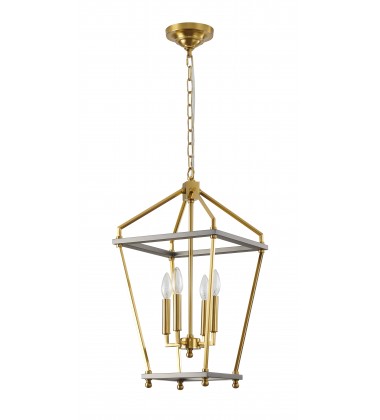  Antique Brass & Black Ceiling Fixture (LA23C12CO) - Bethel International