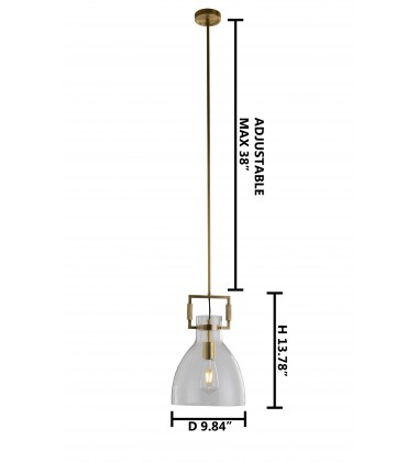  Single Pendant Lighting (LC02P9BR) - Bethel International