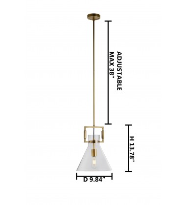  Single Pendant Lighting (LC03P9BR) - Bethel International