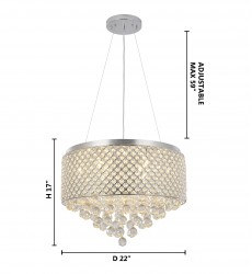  Crystal Drops Chandelier (LD03CRL) - Bethel International