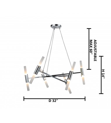  Chrome Finish Ceiling Fixture (LX53-32CH) - Bethel International