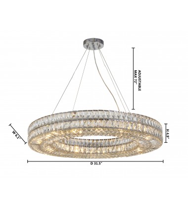 Triple Sided Crystal Chandelier (LX66) - Bethel International Triple Sided Crystal Chandelier (LX66) - Bethel International