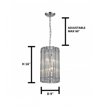 Chrome Chandelier (LX80P9CH) - Bethel International