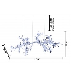  Smoke & Clear Crystal Chandelier (LX9901) - Bethel International