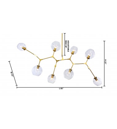  Gold Finish Ceiling Fixture (MA11XG) - Bethel International