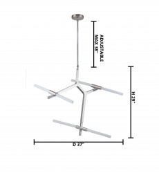  Satin Nickel Frame Ceiling Fixture (MA20SN) - Bethel International