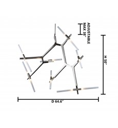  Satin Nickel Frame Ceiling Fixture (MA22SN) - Bethel International