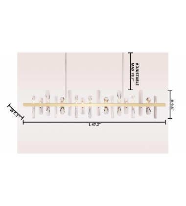 Gold LED Chandelier (MAT01C47G) - Bethel International Gold LED Chandelier (MAT01C47G) - Bethel International