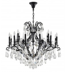 Clear Crystal Chandelier (MD8092-19SBLK) - Bethel International
