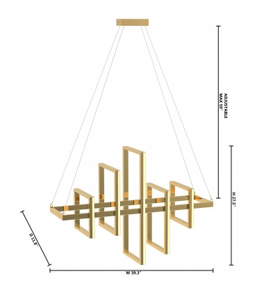 Gold Finish LED Lighting (ML02) - Bethel International