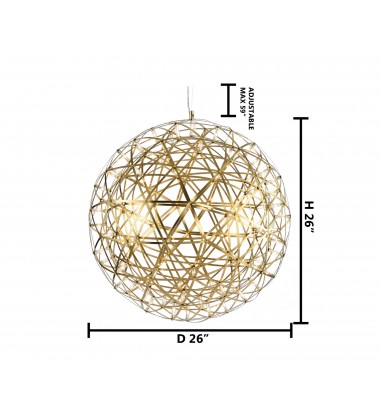  Gold frame LED Lighting (MN38GD) - Bethel International