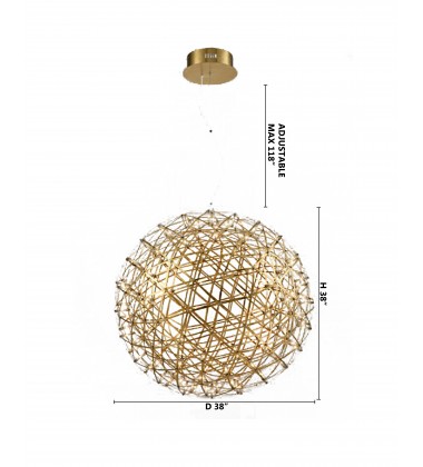  Gold frame LED Lighting (MN39GD) - Bethel International