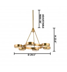 Brass Chandelier (MSF02C29BR) - Bethel International