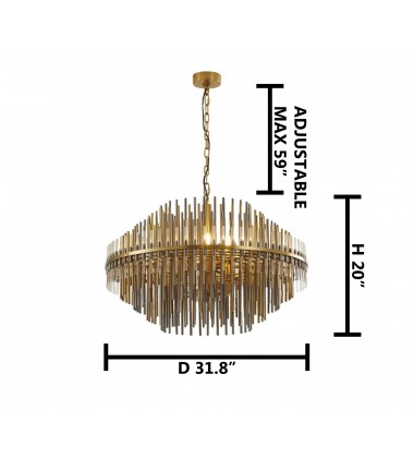  Gold Ceiling Fixture (MSF05C31G) - Bethel International