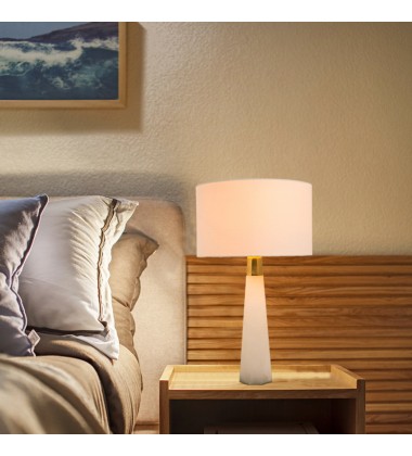  Marble and Steel Base Table Lamp (MTL06PQ-GD) - Bethel International