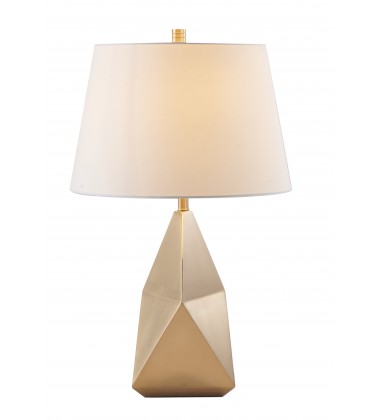  Beige Silky Fabric Shade Table Lamp (MTL13PQ-GD) - Bethel International
