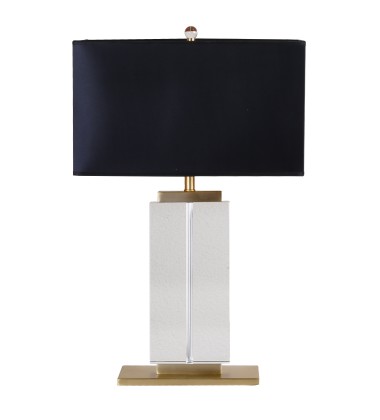  Gold Metal and Clear Crystal Base Table Lamp (MTL25PQ-GD) - Bethel International