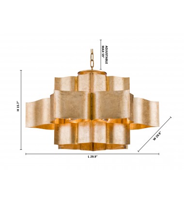 Gold Finish Ceiling Fixture (MU03) - Bethel International