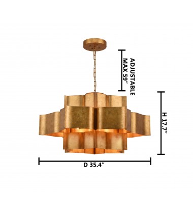  Gold Finish Ceiling Fixture (MU03L) - Bethel International