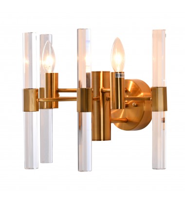  Brass metal frame Wall Sconce (MU07BR) - Bethel International