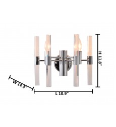  Chrome metal frame Wall Sconce (MU07CH) - Bethel International