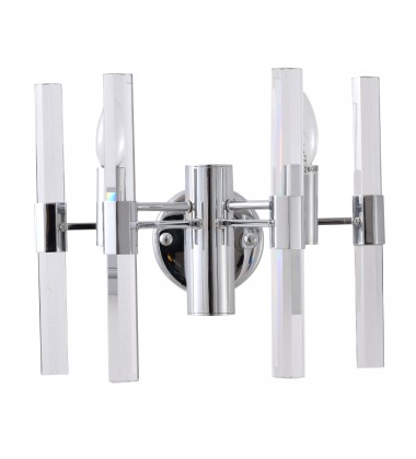  Chrome metal frame Wall Sconce (MU07CH) - Bethel International