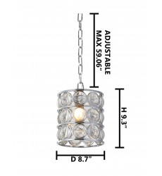  Single Pendant Lighting (MU107P8CH) - Bethel International