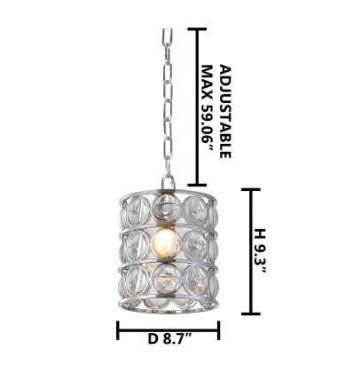  Single Pendant Lighting (MU107P8CH) - Bethel International