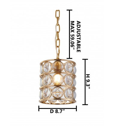  Single Pendant Lighting (MU107P8G) - Bethel International