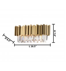  Clear Crystal  Wall Sconce (MU11B-18G) - Bethel International