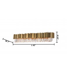  Clear Crystal Wall Sconce (MU11B-42G) - Bethel International