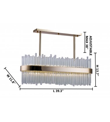  Gold finish Chandelier (MU14) - Bethel International