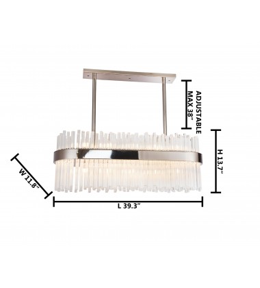  Shiny Nickel Finish Chandelier (MU14SHN) - Bethel International