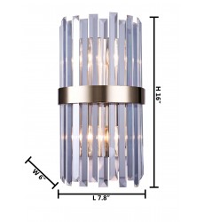  Clear crystal bars  Wall Sconce (MU15) - Bethel International