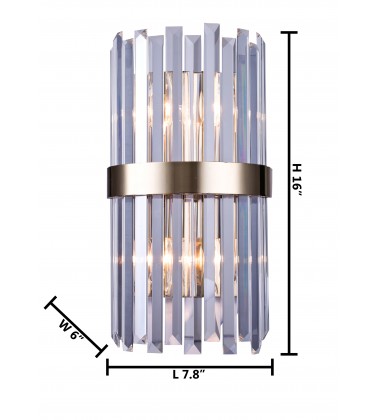  Clear crystal bars  Wall Sconce (MU15) - Bethel International