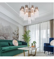  Shiny Nickel Chandelier (MU21P33HN) - Bethel International