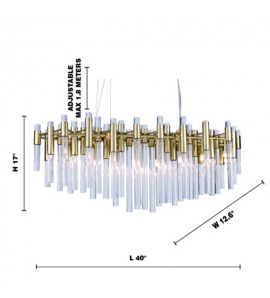  Gold Finish Chandelier (MU22) - Bethel International