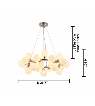  Glass globe shades Ceiling Fixture (MU28SHN) - Bethel International