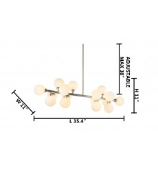  Shiny nickel frame Ceiling Fixture (MU29SHN) - Bethel International
