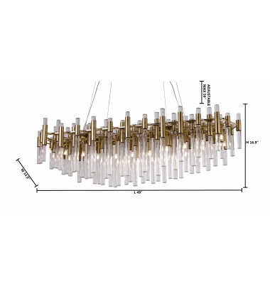  Gold Frame Chandelier (MU40) - Bethel International