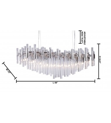  Pholished chrome frame Chandelier (MU40CH) - Bethel International