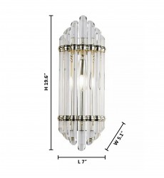  Shiny Nickel Finish Wall Sconce (MU45SHN) - Bethel International