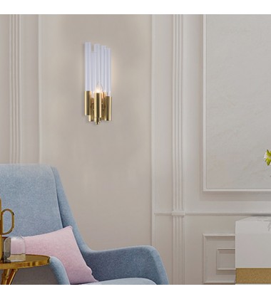  Clear Glass Wall Sconce (MU54GD) - Bethel International