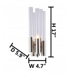  Clear Glass Wall Sconce (MU54SHN) - Bethel International