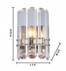 Clear Crystal Wall Sconce (MU55CH) - Bethel International Clear Crystal Wall Sconce (MU55CH) - Bethel International